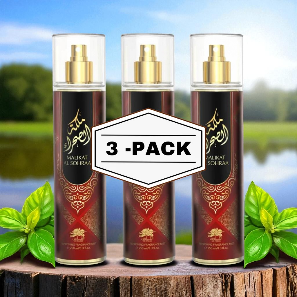 Al Fares Malikat Al Sohraa Body Mist 250ML 3 Pack