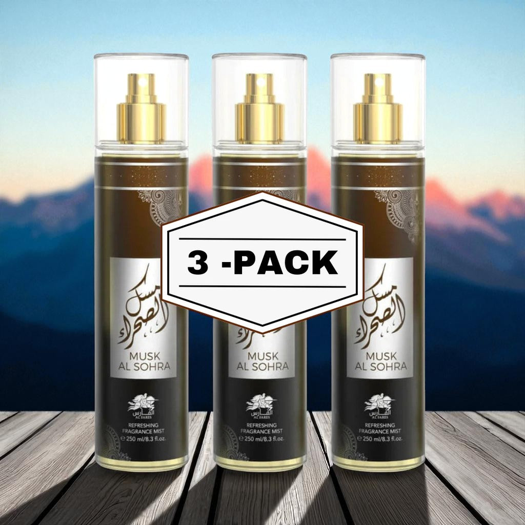 Al Fares Musk Al Sohra Body Mist 250ML 3 Pack