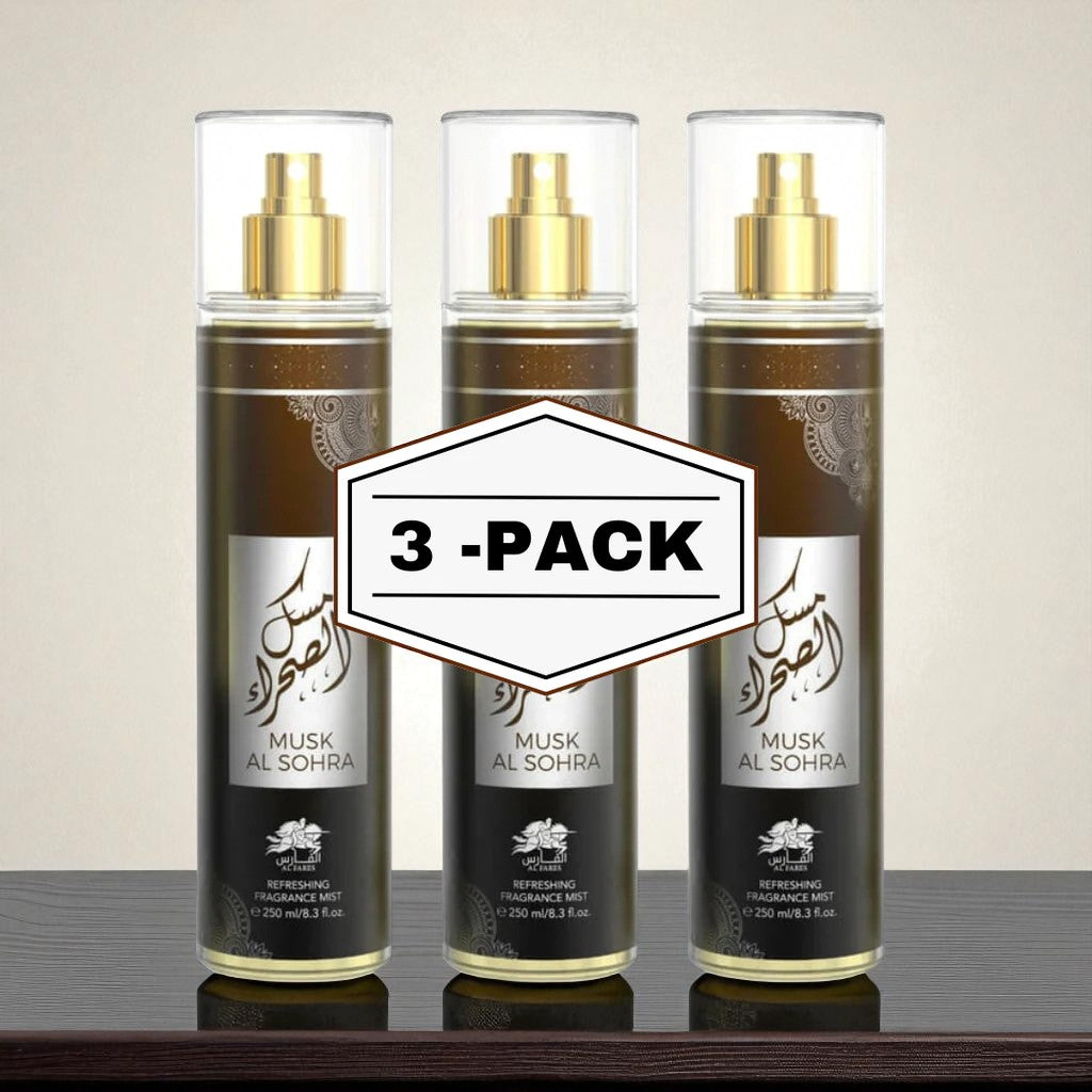 Al Fares Musk Al Sohra Body Mist 250ML 3 Pack