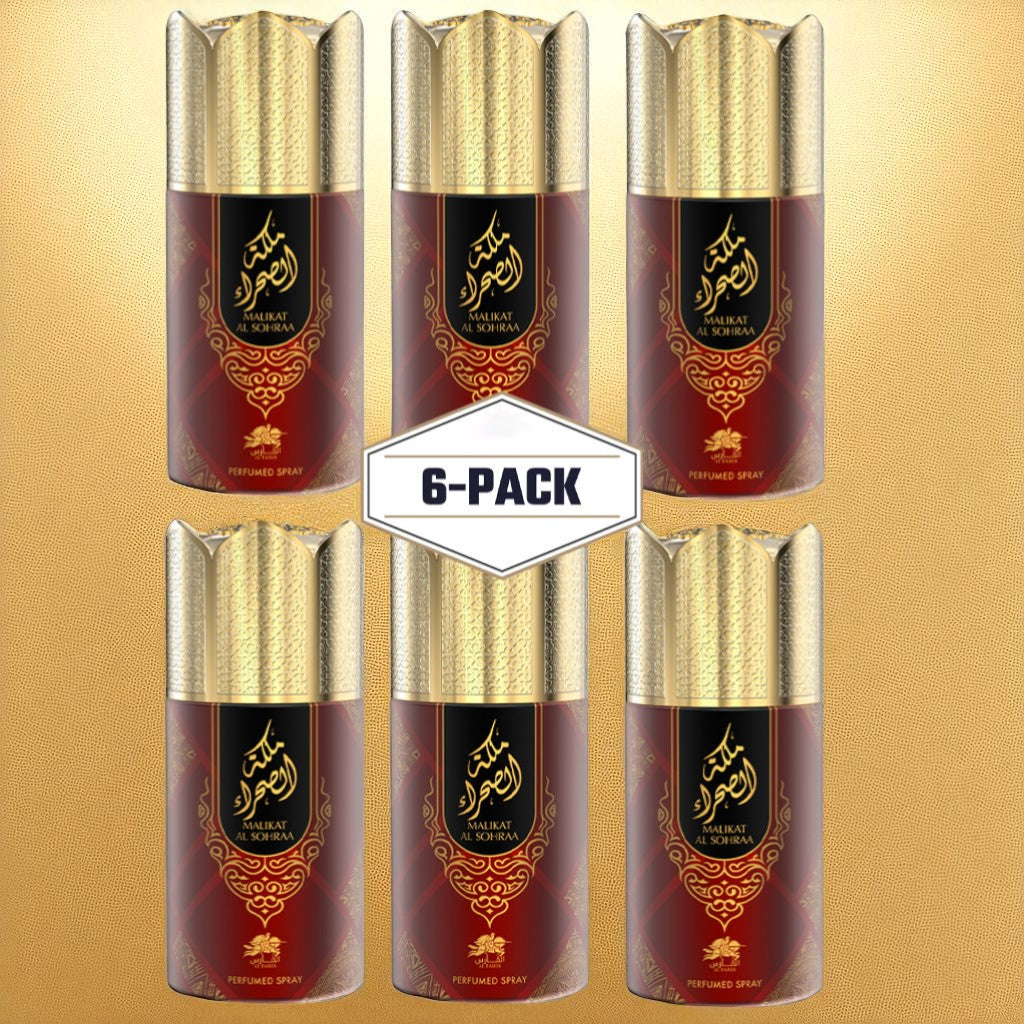 AL FARES MALIKAT AL SOHRA Perfume Deodorant 250ML – 6 Pack