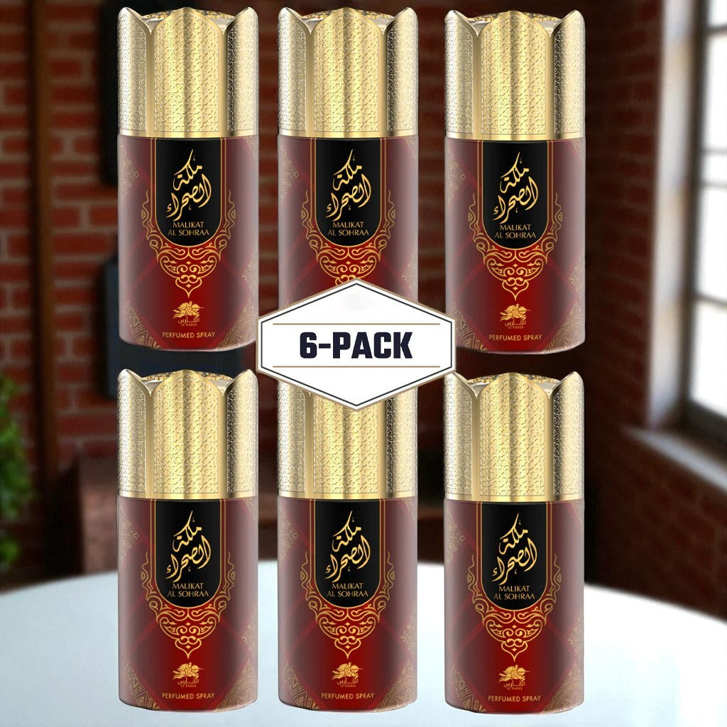 AL FARES Malikat Al Sohra Perfume Deodorant 250ml 6x PACK