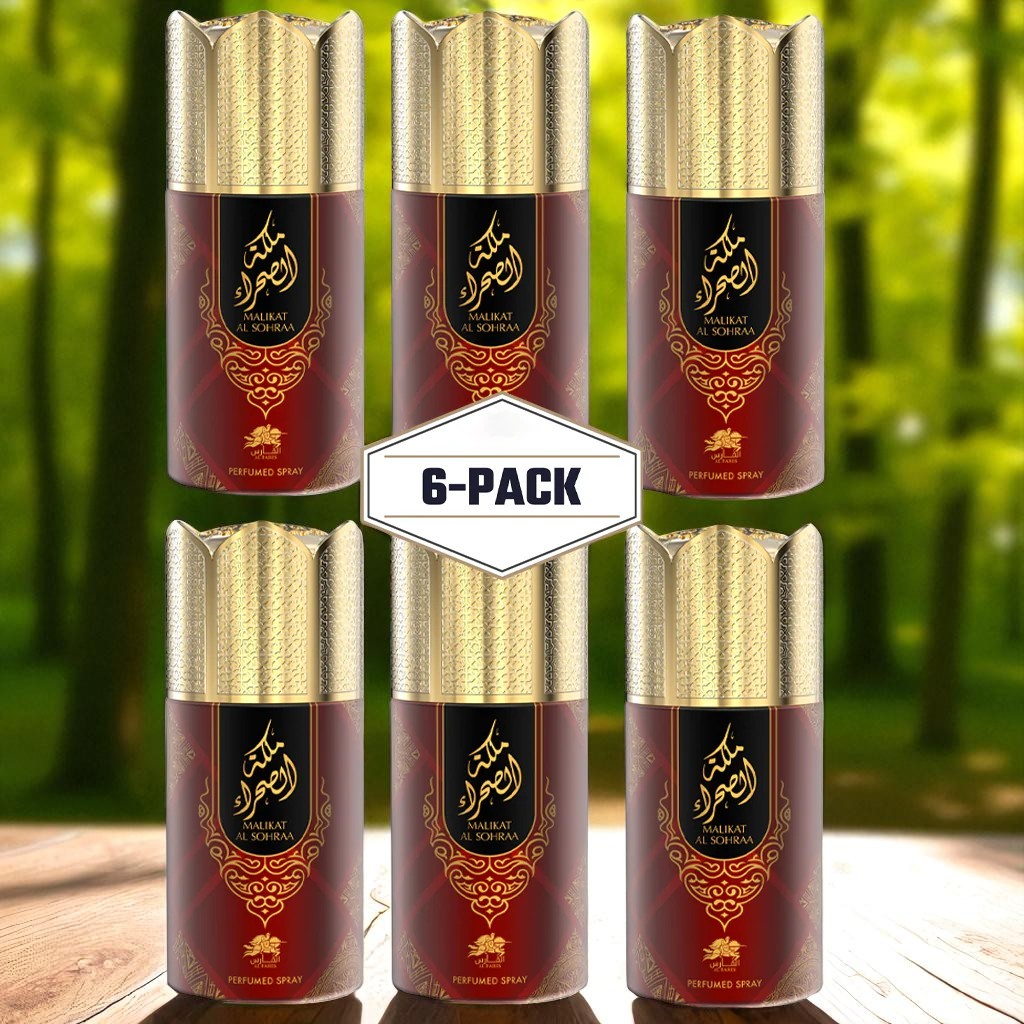 AL FARES Malikat Al Sohra Perfume Deodorant 250ml 6x PACK