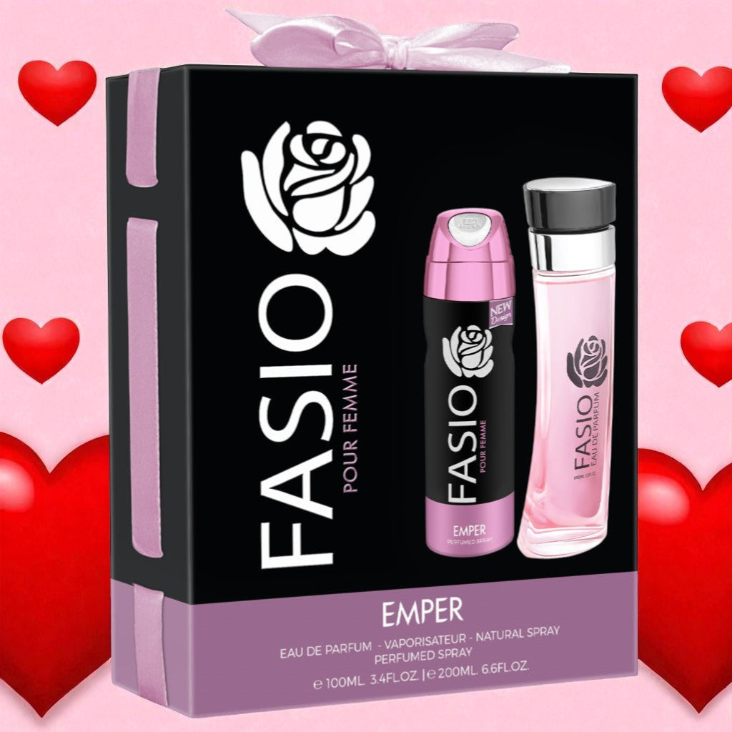 EMPER FASIO Pour Femme Gift Set – 100ML + Free Deodorant