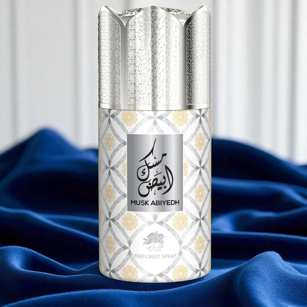 AL FARES Musk Abiyedh Perfume Deodorant 250ml 6x PACK