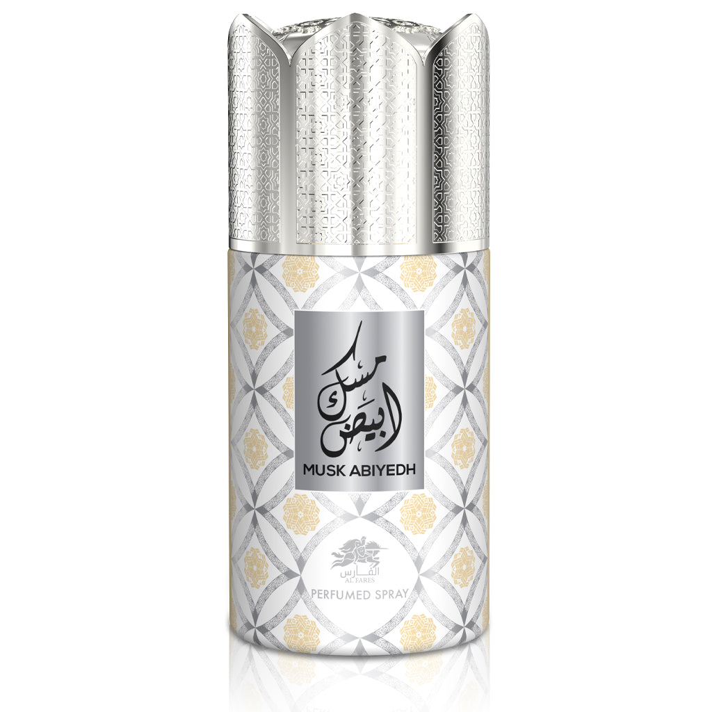 AL FARES MUSK ABIYEDH Perfume Deodorant 250ML – 6 Pack
