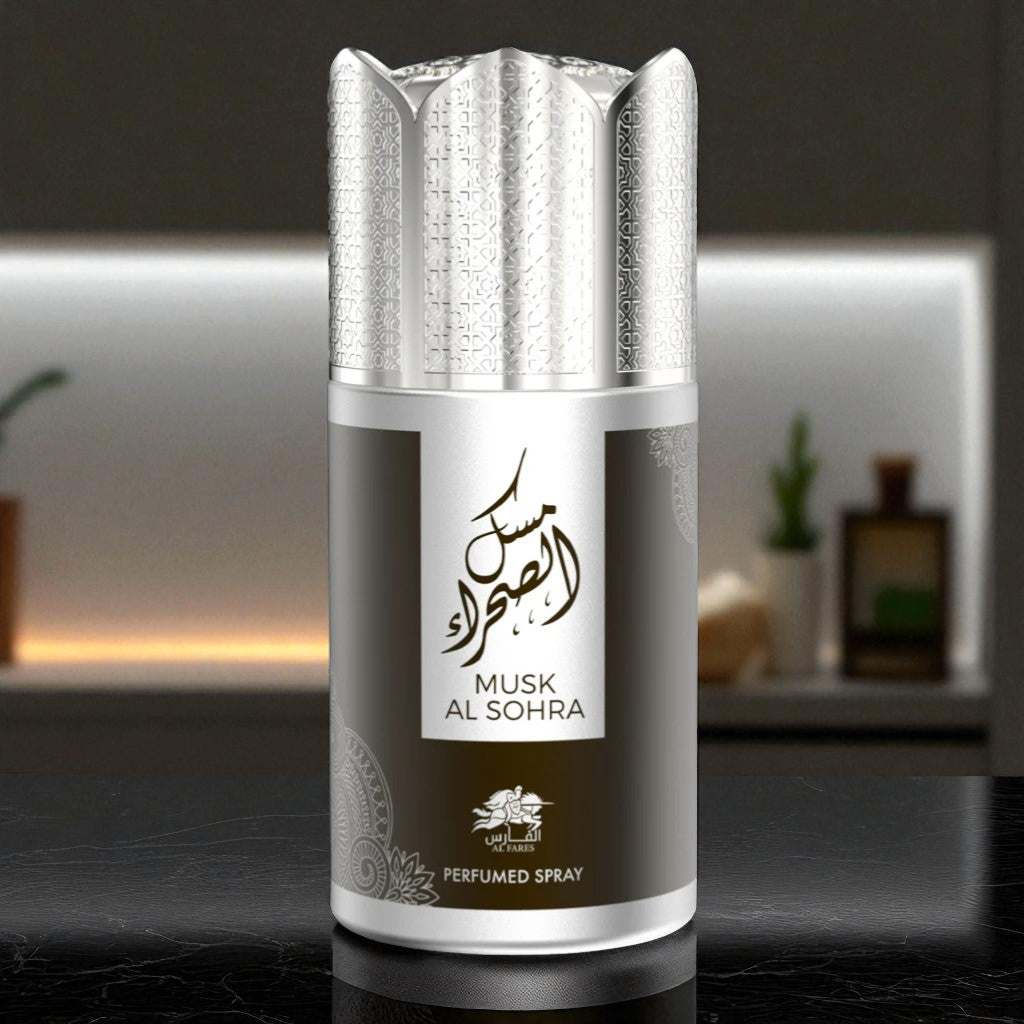 AL FARES Musk Al Sohra Perfume Deodorant 250ml 6x PACK