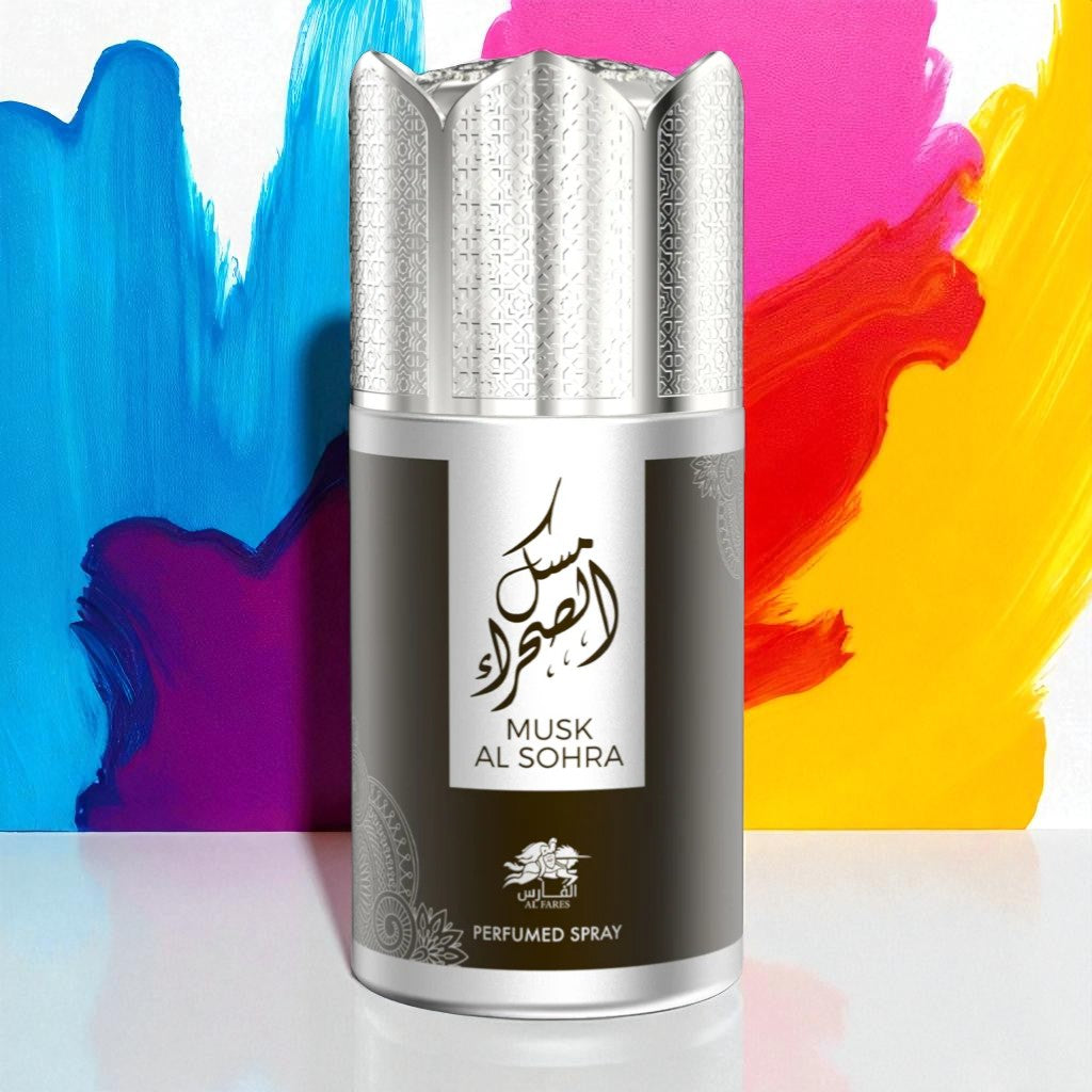 AL FARES Musk Al Sohra Perfume Deodorant 250ml 6x PACK