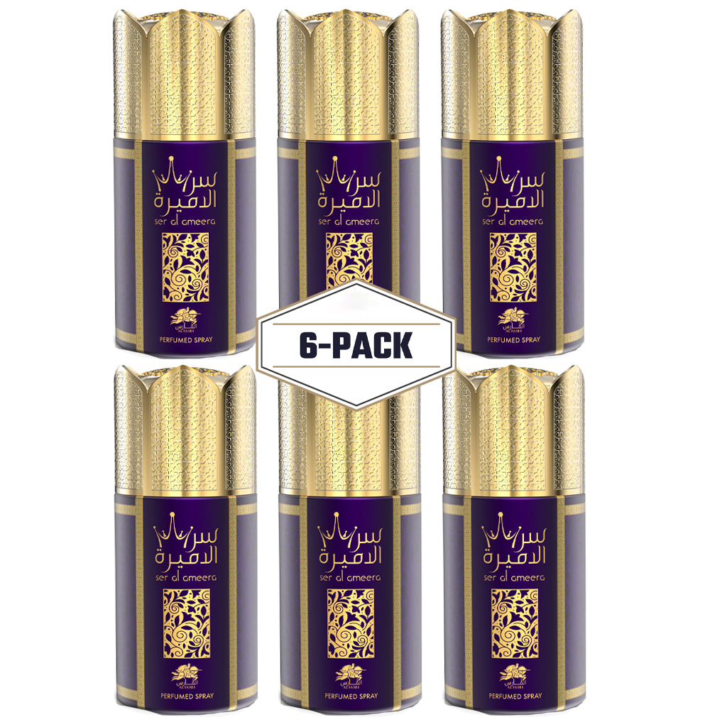 AL FARES SER AL AMEERA Perfume Deodorant 250ML – 6 Pack