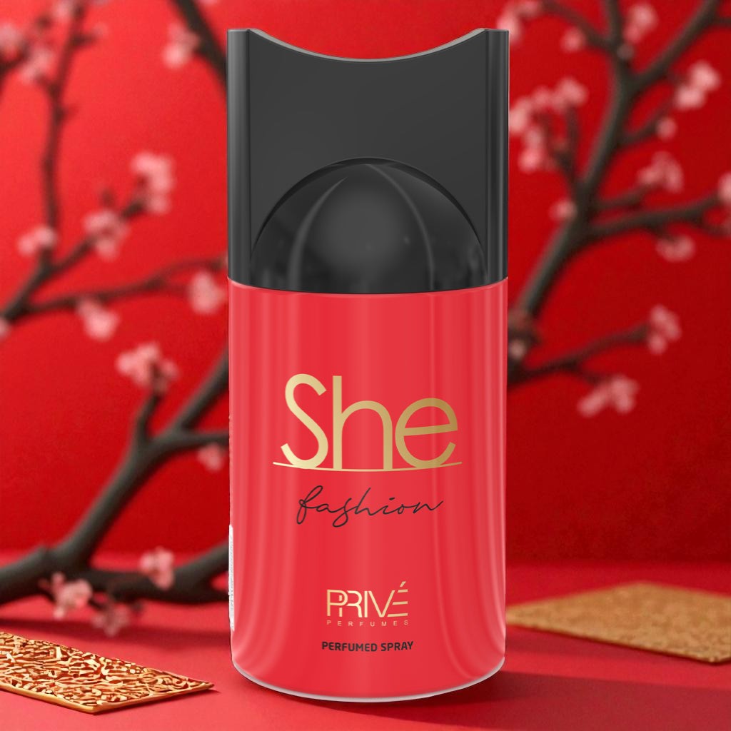 PRIVE SHE FASHION Perfume Deodorant 250ML – 6 Pack