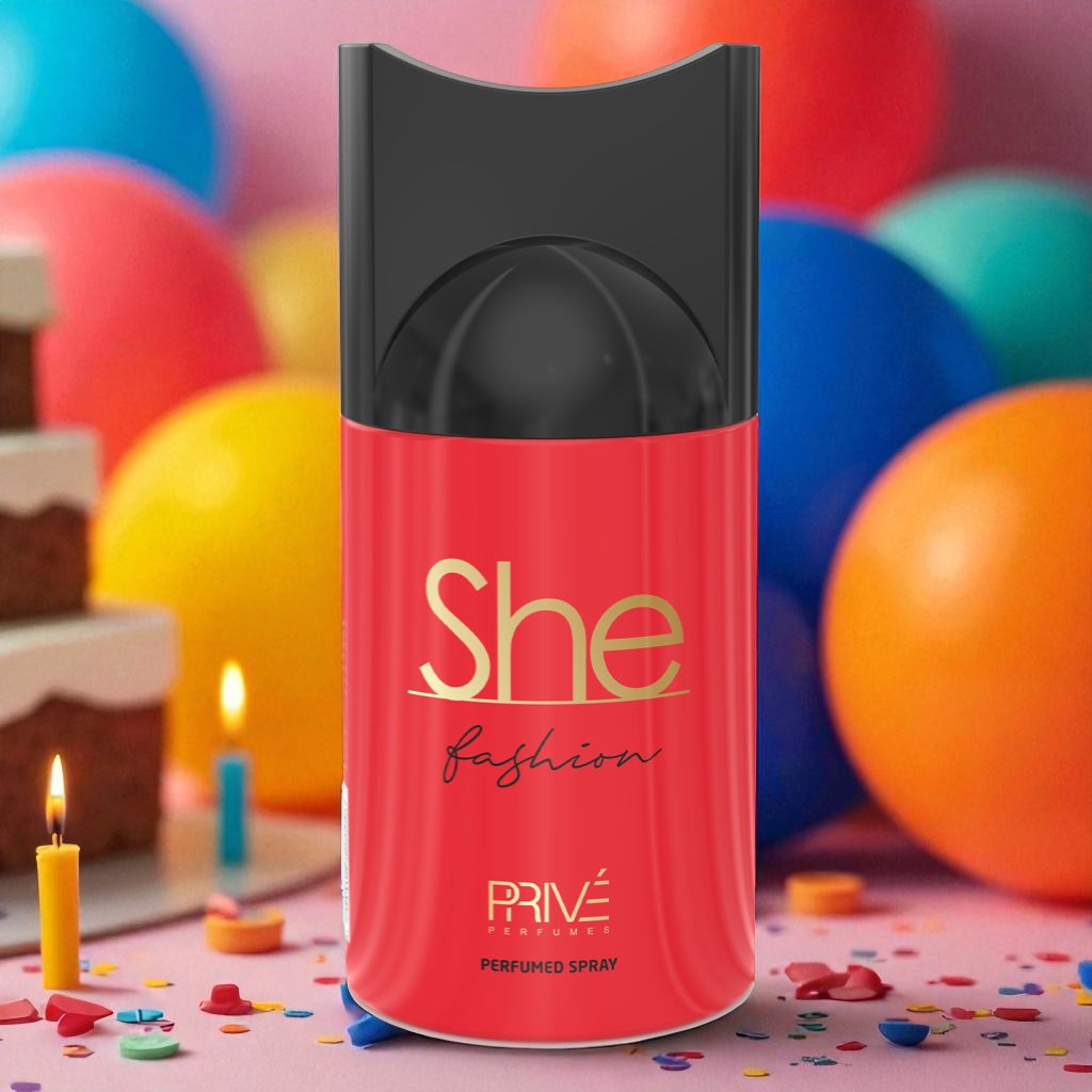 PRIVE SHE FASHION Perfume Deodorant 250ML – 6 Pack