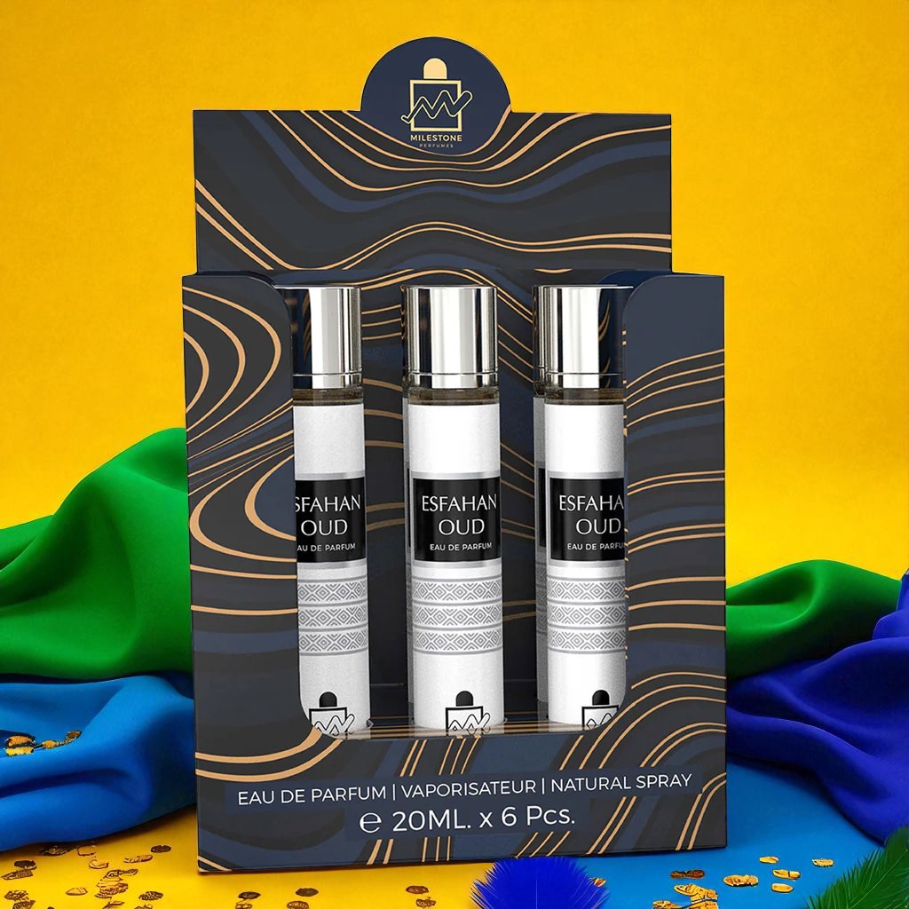 MILESTONE Esfahan Oud (Unisex) Eau De Parfum 5x 20ml Plus 1 Free Tester