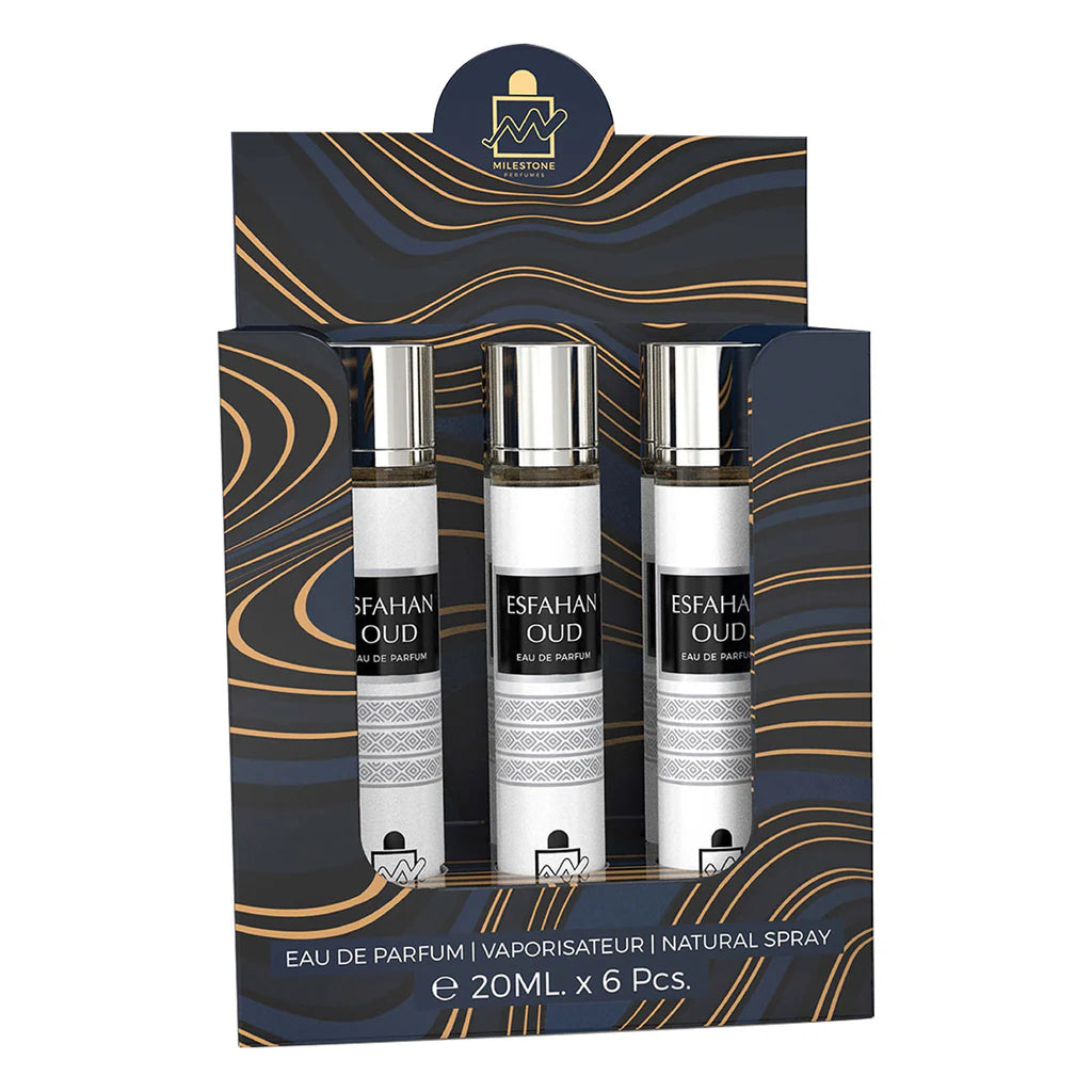 MILESTONE Esfahan Oud (Unisex) Eau De Parfum 5x 20ml Plus 1 Free Tester