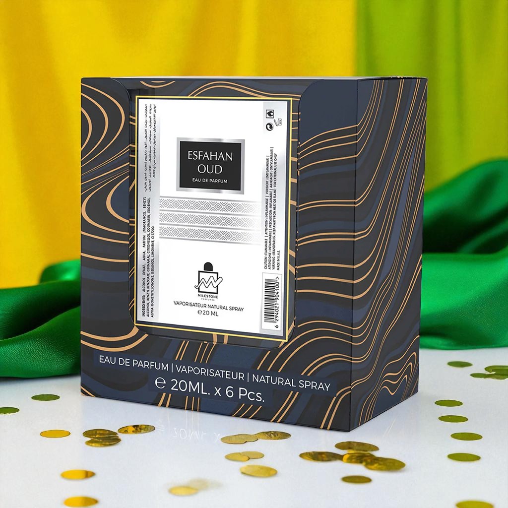 MILESTONE Esfahan Oud (Unisex) Eau De Parfum 5x 20ml Plus 1 Free Tester