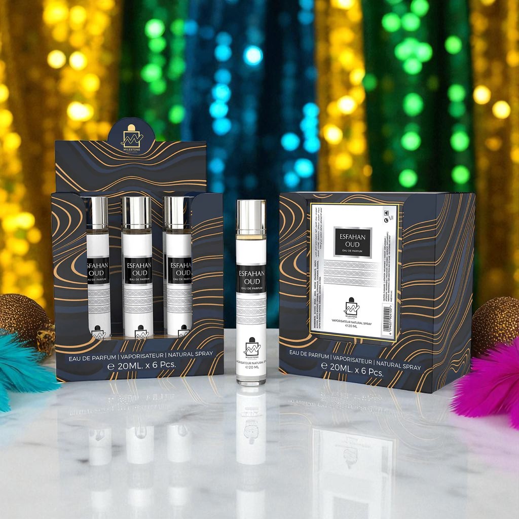 MILESTONE Esfahan Oud (Unisex) Eau De Parfum 5x 20ml Plus 1 Free Tester