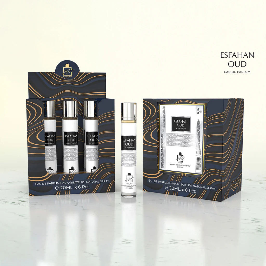 MILESTONE Esfahan Oud (Unisex) Eau De Parfum 5x 20ml Plus 1 Free Tester