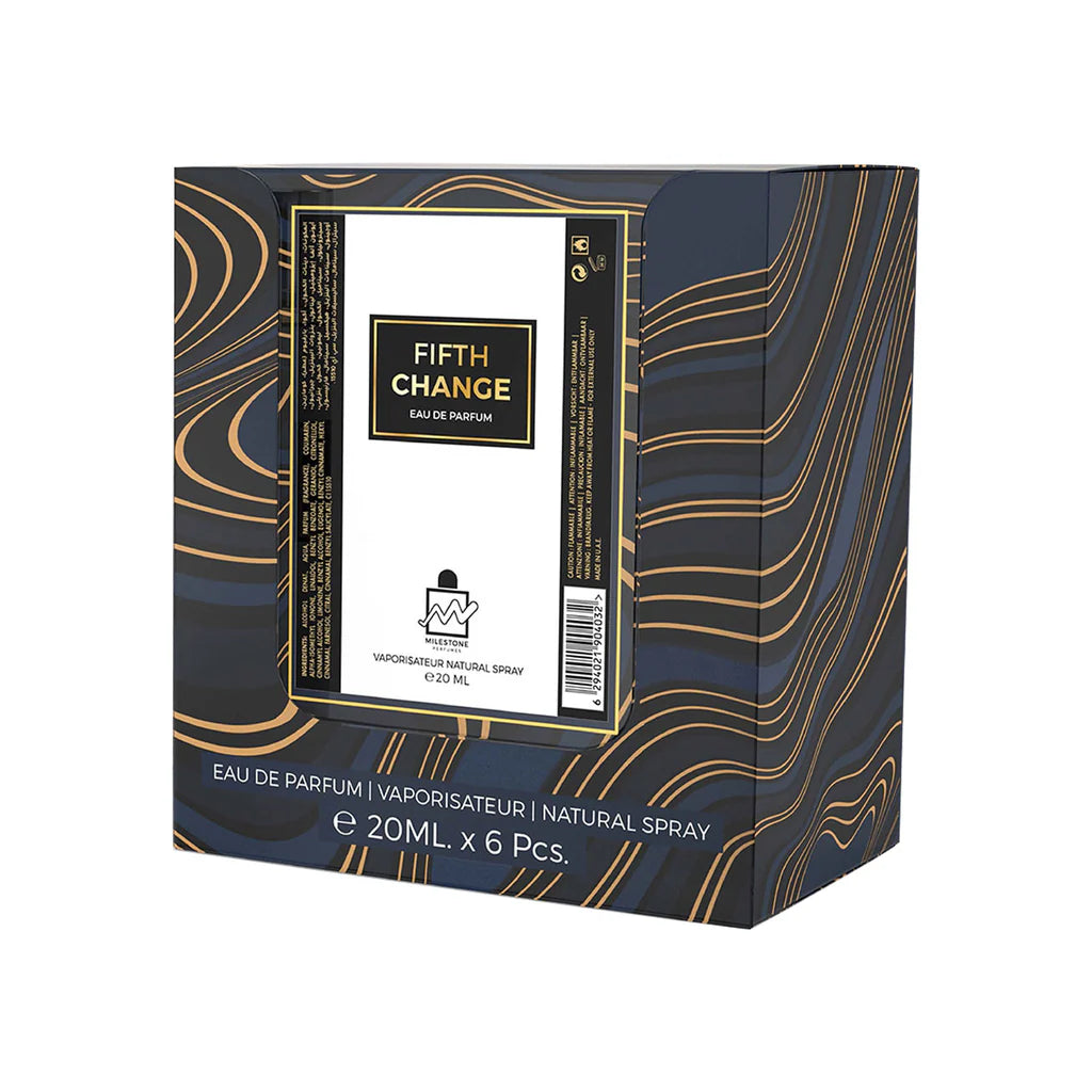 MILESTONE FIFTH CHANGE (Pour Femma) Eau De Parfum 5x 20ml Plus 1 Free Tester