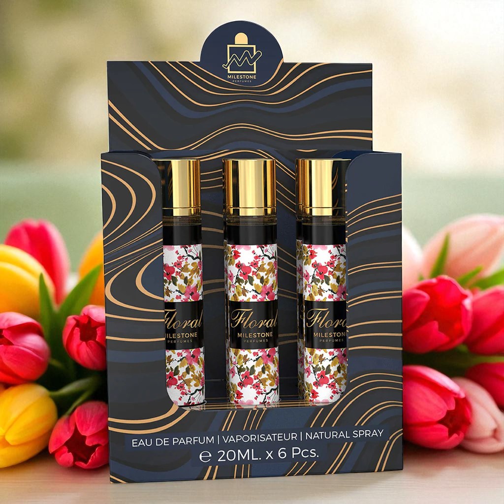 MILESTONE FLORAL Unisex Eau De Parfum 5x 20ml Plus 1 Free Tester