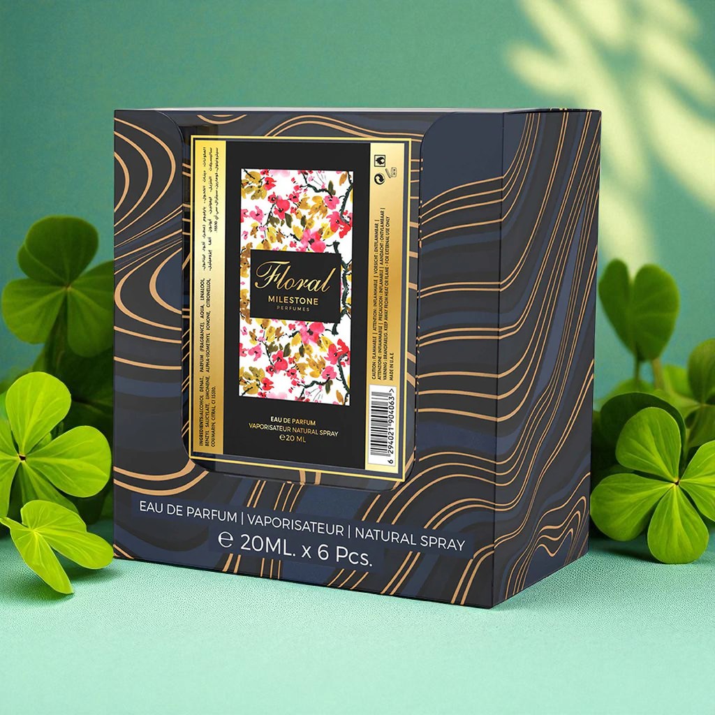 MILESTONE FLORAL Unisex Eau De Parfum 5x 20ml Plus 1 Free Tester