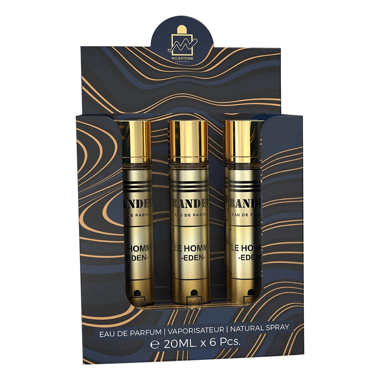 MILESTONE Grandeur Le Homme Eden Eau De Parfum 5x 20ml Plus 1 Free Tester
