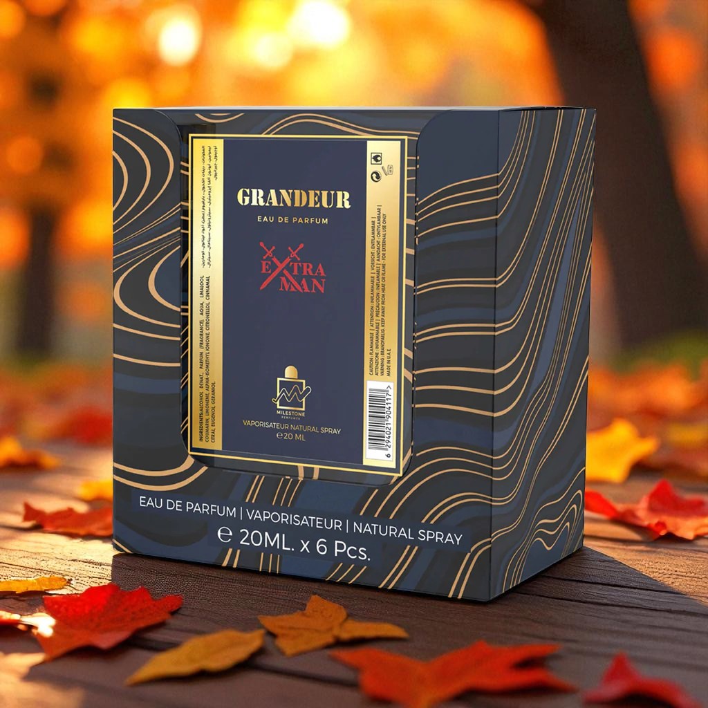 MILESTONE Grandeur Extra Man Eau De Parfum 5x 20ml Plus 1 Free Tester