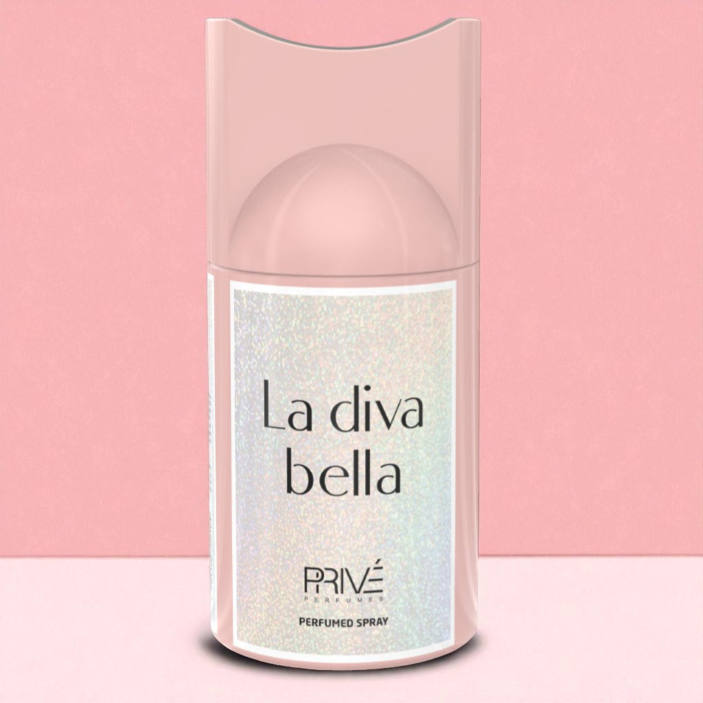 PRIVE LA DIVA BELLA Perfume Deodorant 250ML – 6 Pack