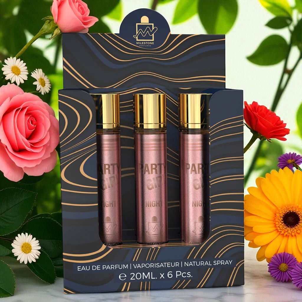 MILESTONE Party Girl Night (Pour Femme) Eau De Parfum 5x 20ml Plus 1 Free Tester