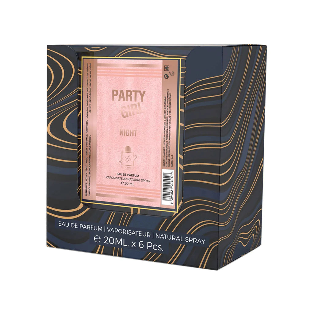 MILESTONE Party Girl Night (Pour Femme) Eau De Parfum 5x 20ml Plus 1 Free Tester