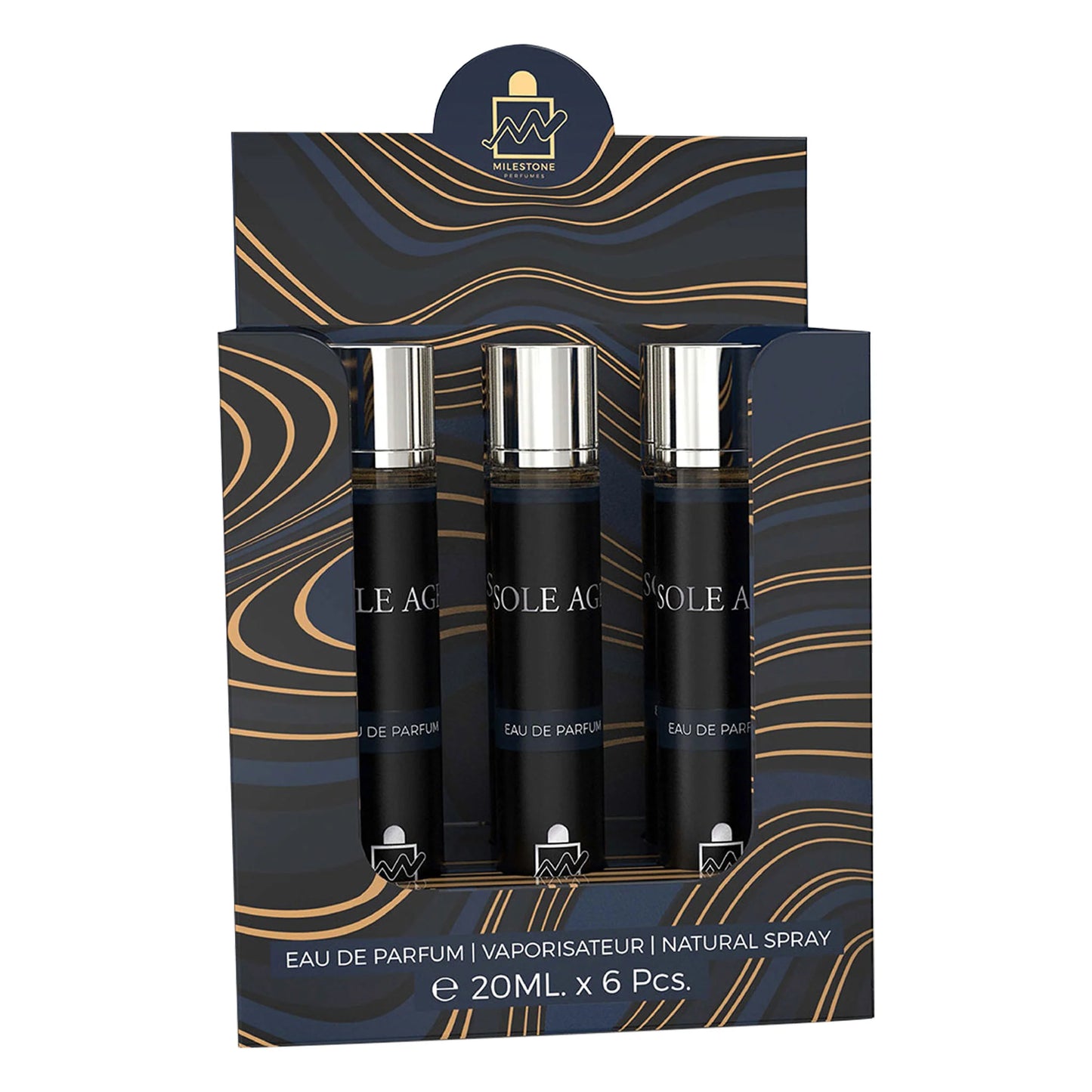 MILESTONE SOLE AGE Pour Homme Eau De Parfum 5x 20ml Plus 1 Free Tester