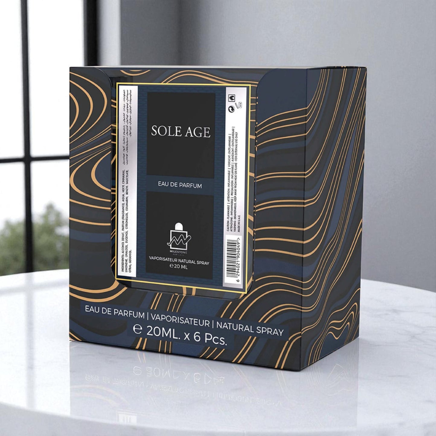MILESTONE SOLE AGE Pour Homme Eau De Parfum 5x 20ml Plus 1 Free Tester
