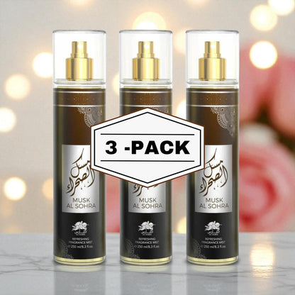 Al Fares Musk Al Sohra Body Mist 250ML 3 Pack