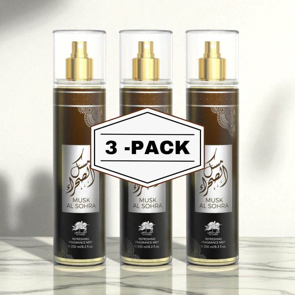 Al Fares Musk Al Sohra Body Mist 250ML 3 Pack