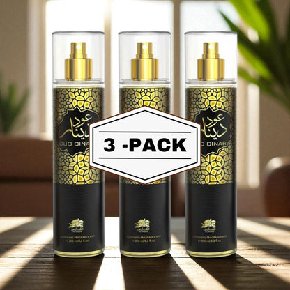 Al Fares Oud Dinar Body Mist 250ML 3 Pack