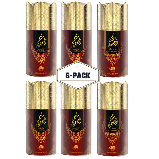 AL FARES Malikat Al Sohra Perfume Deodorant 250ml 6x PACK