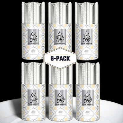AL FARES Musk Abiyedh Perfume Deodorant 250ml 6x PACK