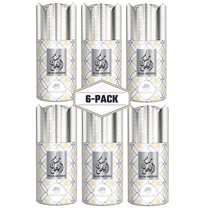 AL FARES Musk Abiyedh Perfume Deodorant 250ml 6x PACK