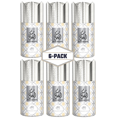 AL FARES MUSK ABIYEDH Perfume Deodorant 250ML – 6 Pack