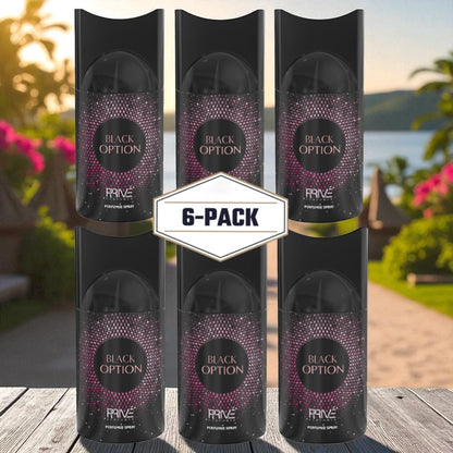 PRIVE BLACK OPTION Perfume Deodorant 250ML – 6 Pack
