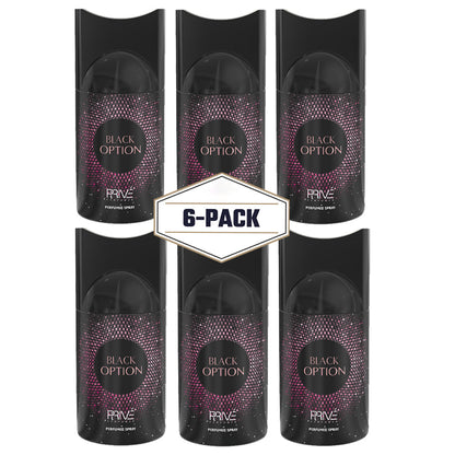 PRIVE BLACK OPTION Perfume Deodorant 250ML – 6 Pack