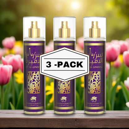 Al Fares Ser Al Ameera Body Mist 250ML 3 Pack
