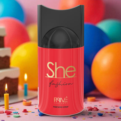 PRIVE SHE FASHION Perfume Deodorant 250ML – 6 Pack