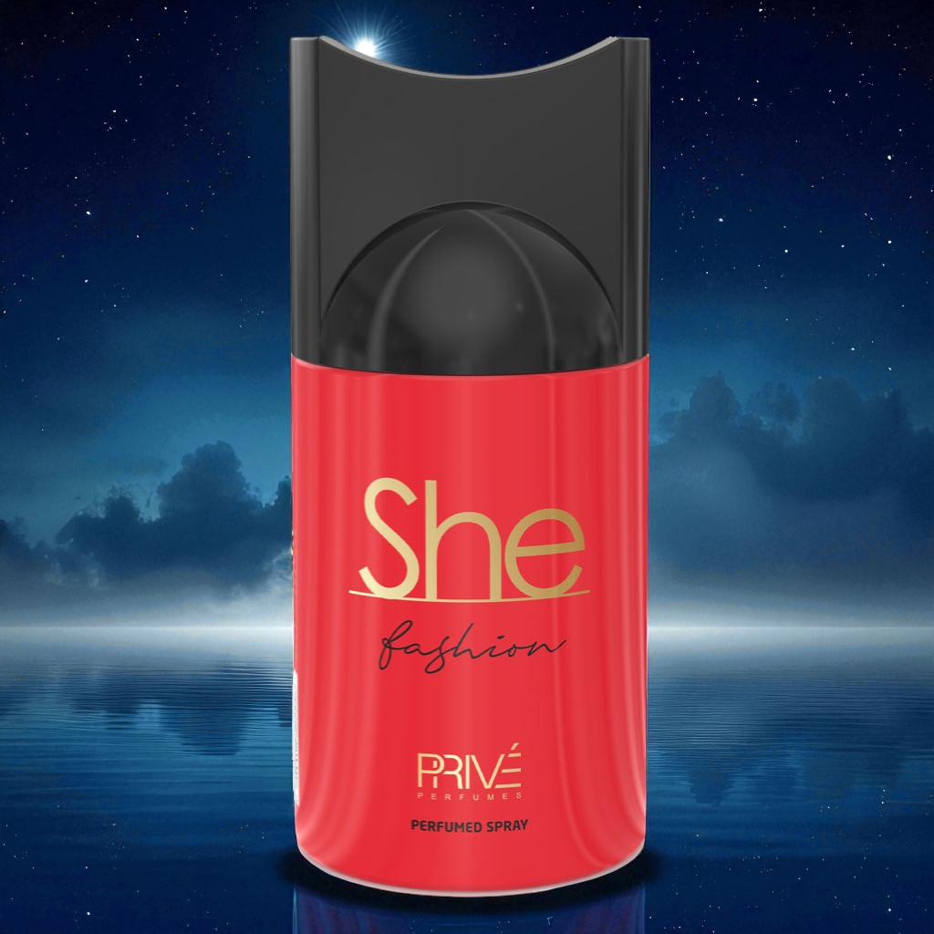 PRIVE SHE FASHION Perfume Deodorant 250ML – 6 Pack