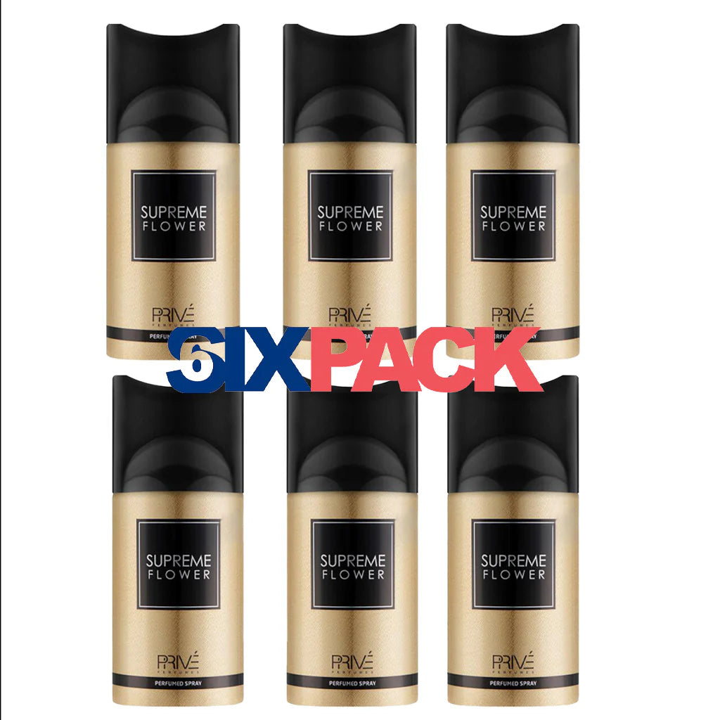 PRIVE Supreme Flower Perfume Deodorant 250ml 6x PACK