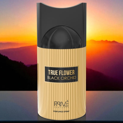 PRIVE TRUE FLOWER BLACK ORCHID Perfume Deodorant 250ML – 6 Pack