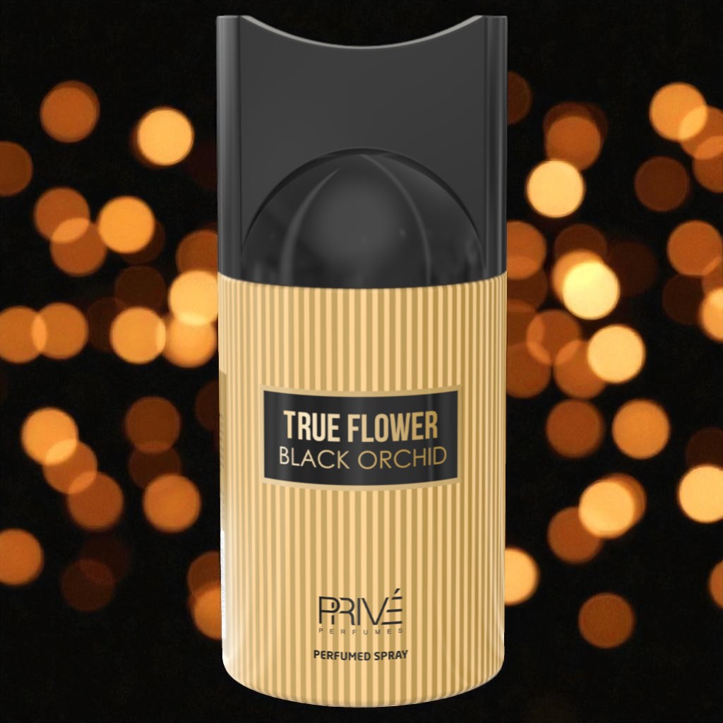 PRIVE TRUE FLOWER BLACK ORCHID Perfume Deodorant 250ML – 6 Pack