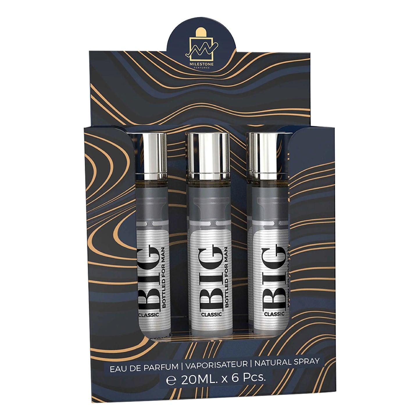 MILESTONE Big Bottled Classic (Pour Homme) Eau De Parfum 5x 20ml Plus 1 Free Tester