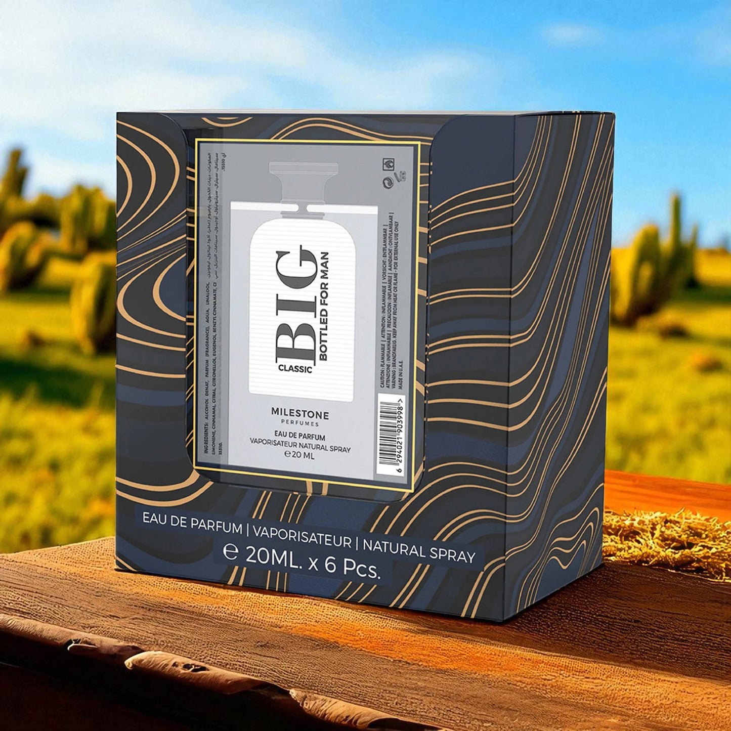 MILESTONE Big Bottled Classic (Pour Homme) Eau De Parfum 5x 20ml Plus 1 Free Tester