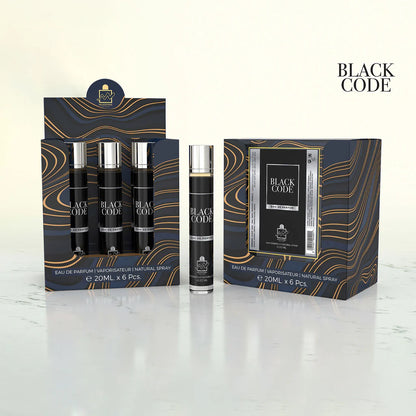MILESTONE Black Code (Pour Homme) Eau De Parfum 5x 20ml Plus 1 Free Tester
