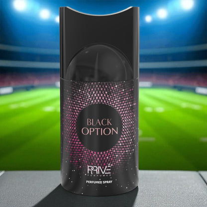 PRIVE BLACK OPTION Perfume Deodorant 250ML – 6 Pack