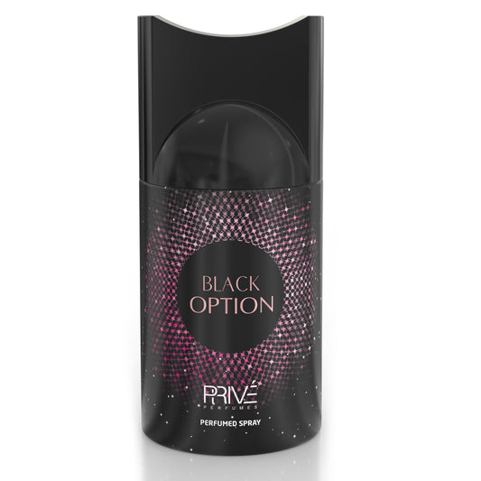 PRIVE BLACK OPTION Perfume Deodorant 250ML – 6 Pack