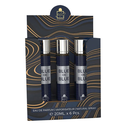 MILESTONE Blue de Blue (Pour Homme) Eau De Parfum 5x 20ml Plus 1 Free Tester